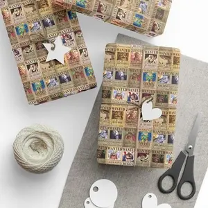 Anime Ones Piece Wrapping Paper - Wanted Posters Gift Wrap, Ideal for Birthdays, Holidays, and Special Occasions, Craft