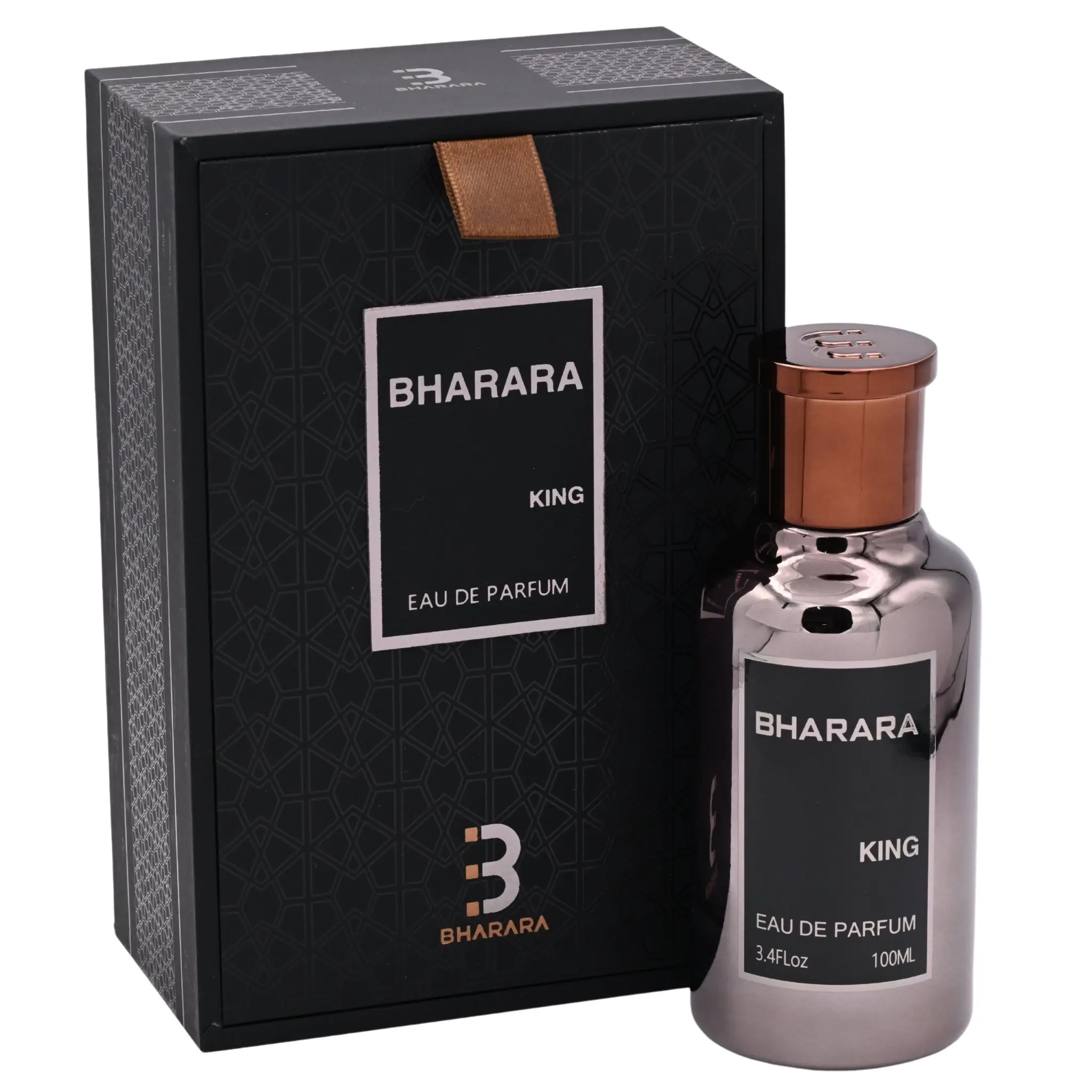 BHARARA King Men's A-Initial Spray-On Luxurious Intense Masculine EDP Fragrance - Citrus Woody Musk Scent, Orange Bergamot Notes, 3.4 fl oz, New Boxed, Spray-On Men's Fragrance, Luxurious Men's Fragrance