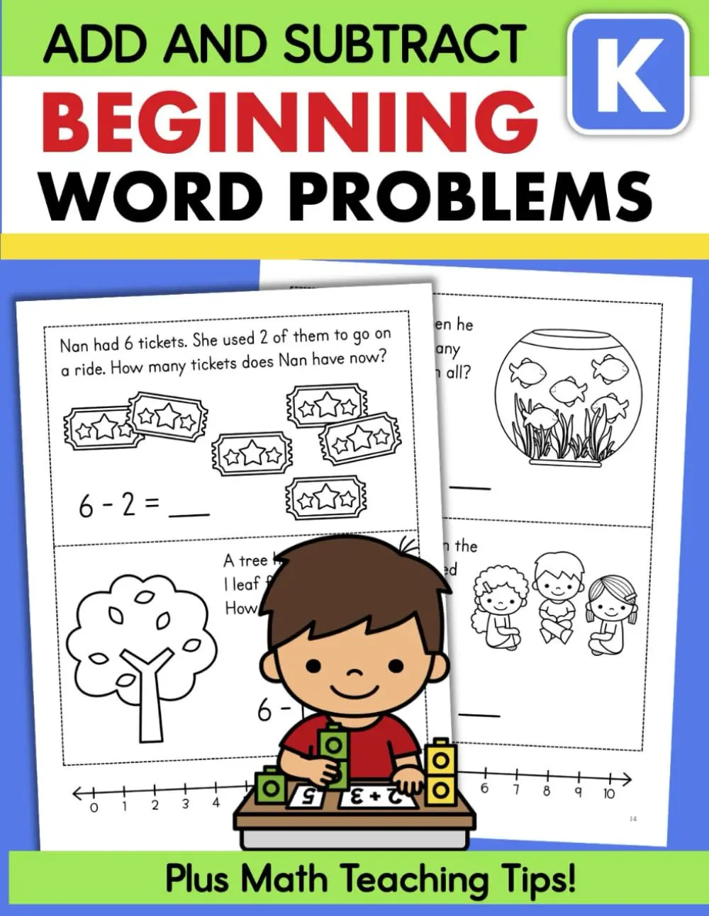 Word Problems Kindergarten Addition and Subtraction Workbook: Learn to Add and Subtract