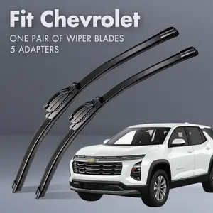Fit Chevrolet,Universal All-Season Windshield Wipers Ultra Quiet Frameless Blades, OEM Quality,Streak-Free 5 Adapters,  Easy Install Car Parts