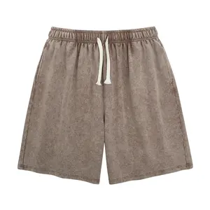 Holafish Acid Wash Short 98% Cotton 2% Polyester Stylish Comfortable Unisex Casual Wear Bottoms for Men Women Trendy Fashion