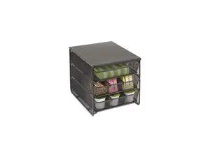 3 Drawer Hospitality Organizer 7 Compartments 11 1/2w x 8 1/4d x 8 1/4h Bk