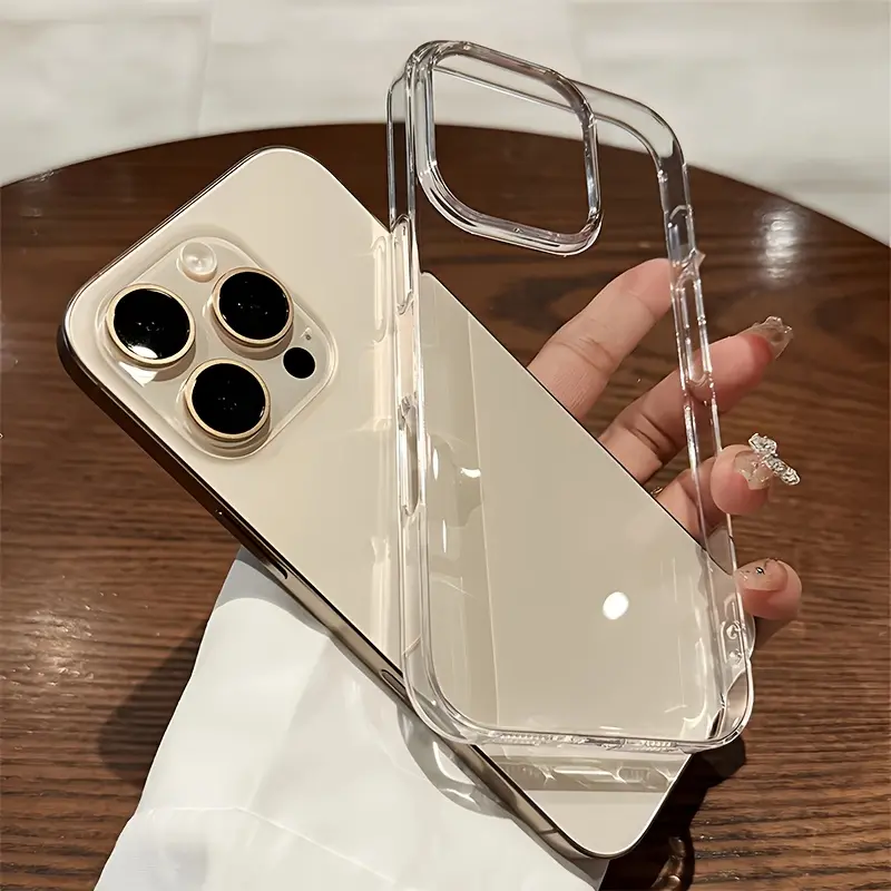 Phone Case - Luxury Clear Bumper Cases for Iphone 17 16 15 14 13 12 11 Pro Max 17 Air 16 15 14 Plus X Xs Max Xr 8 7 Plus Transparent Back Cover