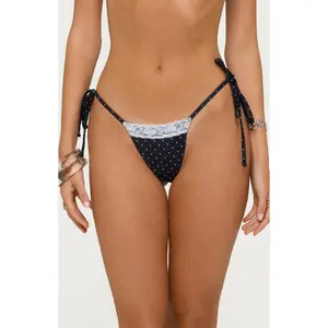 Edikted Women's Nicci Polka Dot String Bikini Bottom