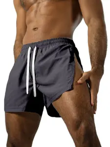 Men's Running Shorts, Gym Sport Outdoor Training Casual Daily Wear, Trendy Fashion Side Zipper Men's Shorts Summer