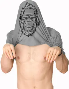 Has Anyone Seen A Yeti Funny Flip T Shirt Cool Bigfoot Vintage Graphic Tee Mens Funny T Shirts Cool Vintage Fashion T-Shirt Gift Classic Menswear Funny Flip Short Sleeve Novelty Tees for Guys Light Grey