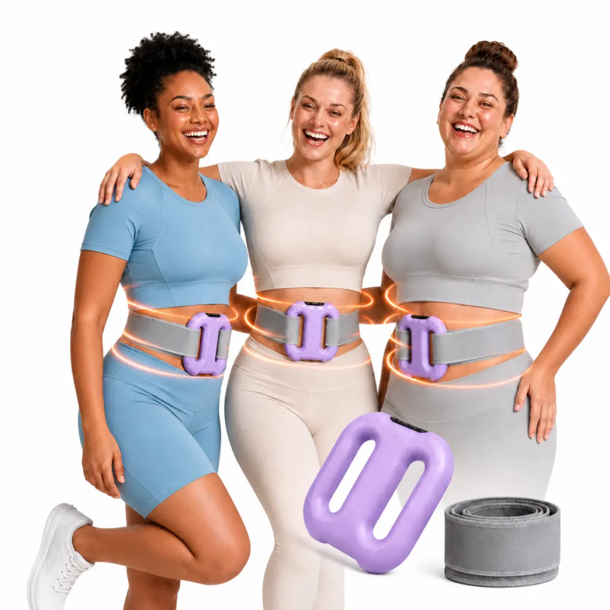 2026 New Fascia Ring Mini Massage Device, Upgraded Portable Fascia Tool with Adjustable Design Fits Up to 55in Waist, Cordless Rechargeable, Designed for Waist & Back Use, Compact Home Massage Device, Ideal Gift for Family Friends