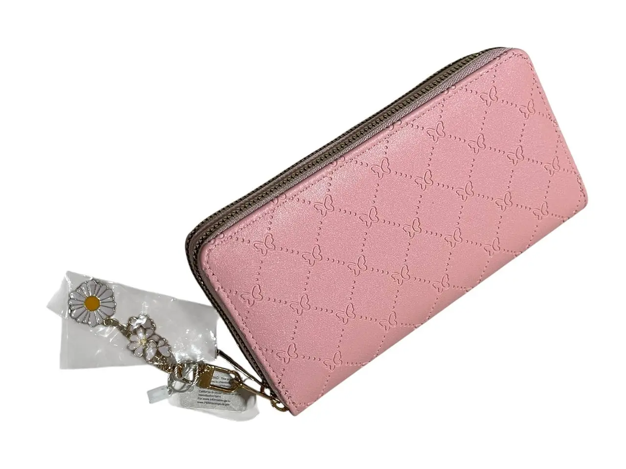 Elegant Quilted Wallet with double Zip Closure