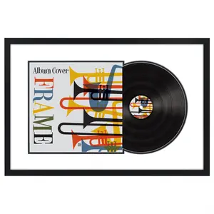 Americanflat Brooklyn Record Album Frame | With Mat | Shatter-Resistant