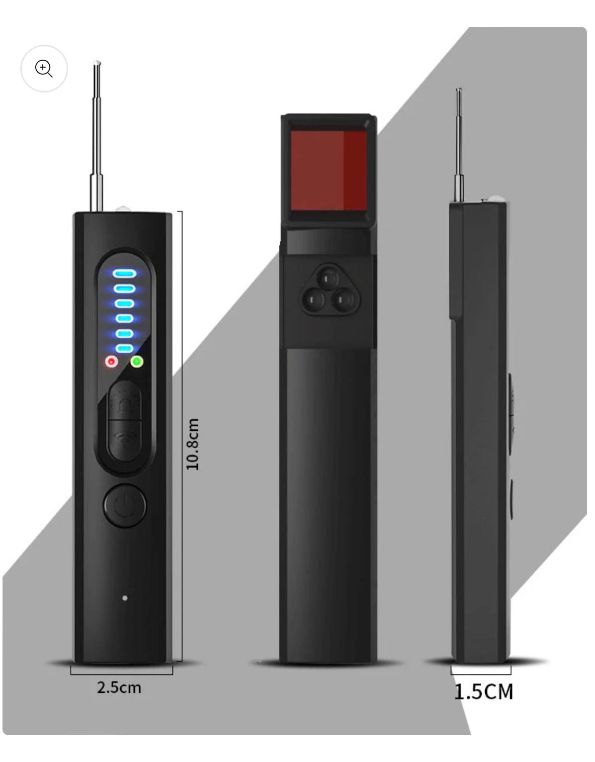 Amorom Hidden Camera Detector Anti-Spy Car Gps Tracker Location Detector Bug Rf Signal Scanner Finder Gadget