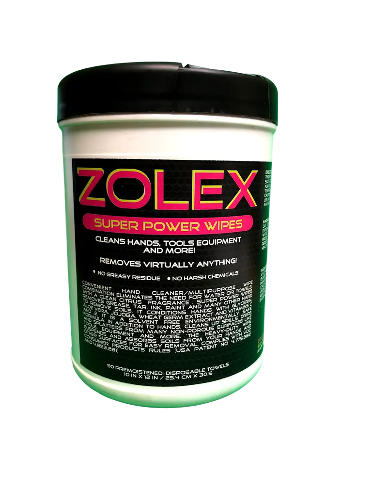 Super Tough Wipes - Solvent-Free Disposable Hand Wipes With Scrubbers (Case of 6)