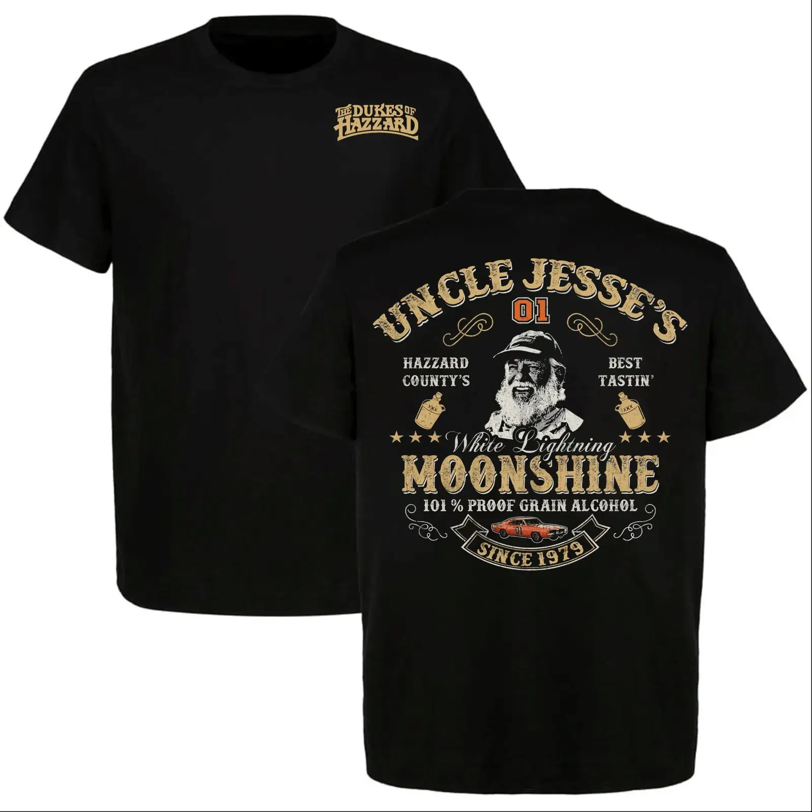 Uncle Jesse's Moonshine T-Shirt, Dukes Of Hazzard Graphic Tee, Vintage Classic TV Show Shirt, Retro Southern Moonshine Tee, Americana Fan Graphic Shirt