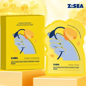Z:SEA  Hand Mask care, Moisturizing Gloves for Dry Hands with Shea Butter, Niacinamide, Meadowfoam Seed Oil, Vitamin E, Repairs & Softens Rough Skin,(Pack of 5)