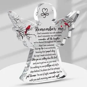 Angel Design Acrylic Plaque, Sympathy Gift, Memorial Gift, Home Decor Ornament, Gift for Mom, Dad, Grandma, Friend