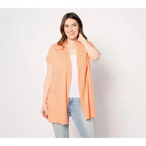 Denim & Co. Naturals Regular Short Sleeve Tunic Cardigan