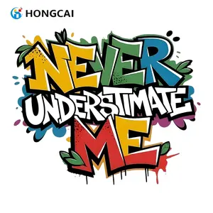 DIY Graffiti Style Vinyl Sticker Set, High-Quality Handicraft Heat Transfer Film for Clothes, Long-Lasting Bright Colors, Perfect for Streetwear & Bags