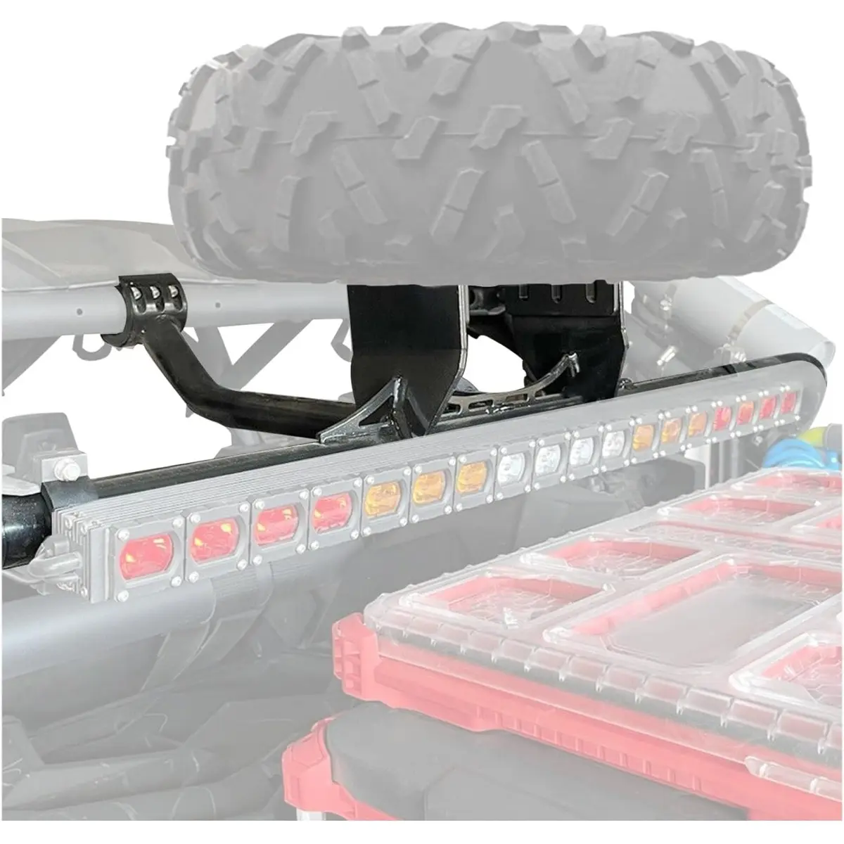 Spare Tire Mount Carrier Holder Compatible with 2017-2025 Can-Am Maverick X3 Turbo X3 Max R Ds (More as Description) Steel Spare Tire Carrier Mount Rack Hold up to 32" Tire UTV Accessories