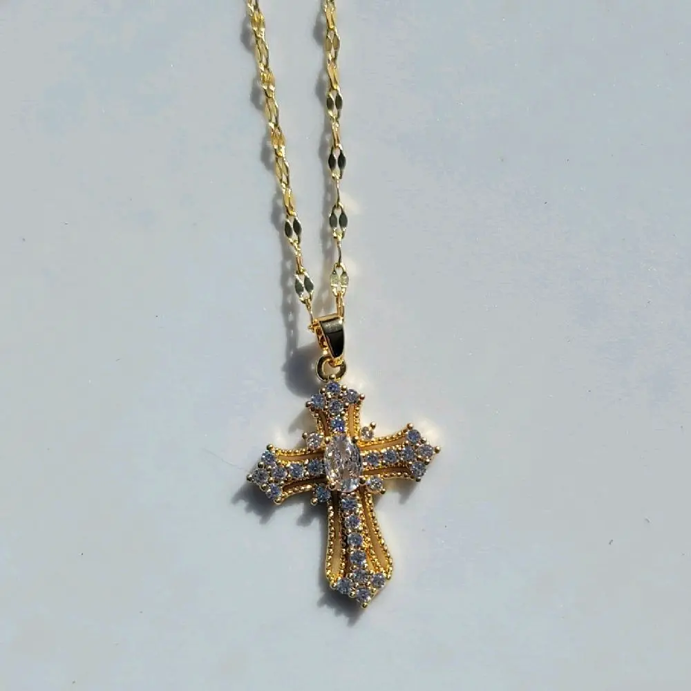 18K Cross Necklace