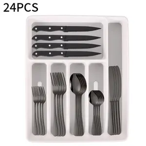 24-Piece or 36-Piece Home Cutlery Set with Storage Box, Dishwasher Safe Gift Box Packaging, Perfect for Gifting and Daily Use, Dinnerware Set, Tableware Sets, Dinner Utensil Set