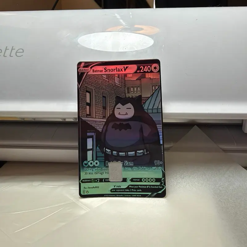 Batman Snorlax Debit Card Skin Sticker | Waterproof Vinyl Card Decal