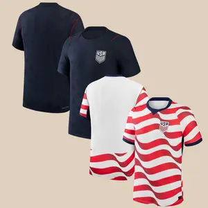 2026 Home & Away Team USA National Soccer Team Style Jersey Home Shirt, Patriotic Football Jersey, All Over Print Unisex Soccer Jersey, Sports Fan Apparel Top