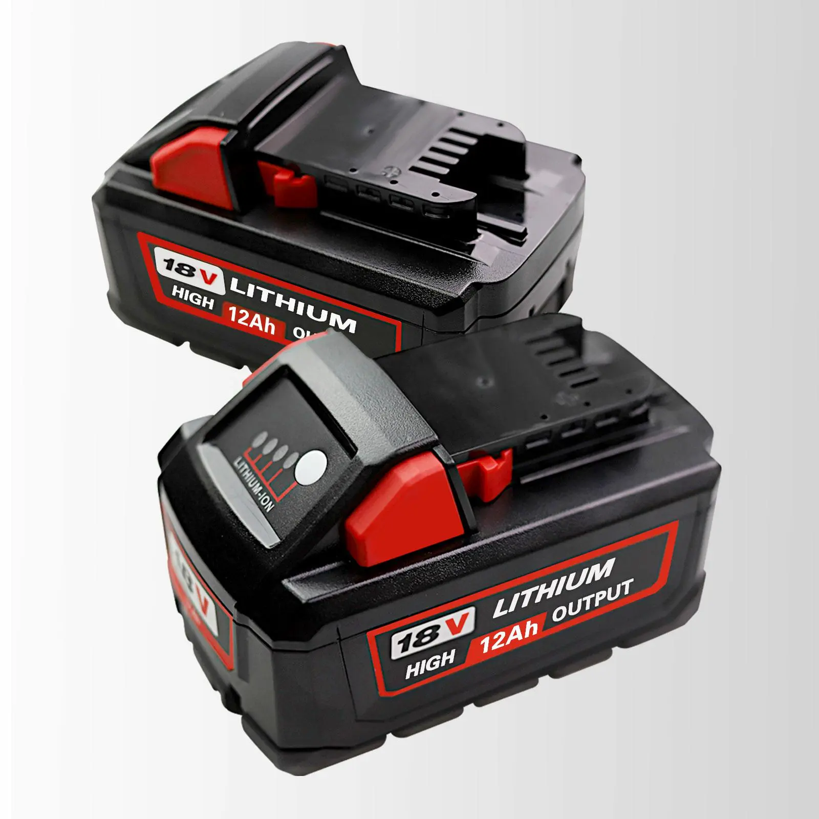 18V High Output Lithium Ion Battery Replacement 2-Pack, 12000mAh Cells, Durable for Cordless Power Tools Compatible with Milwaukee 48-11-1880, 48-11-1860 HD12.0