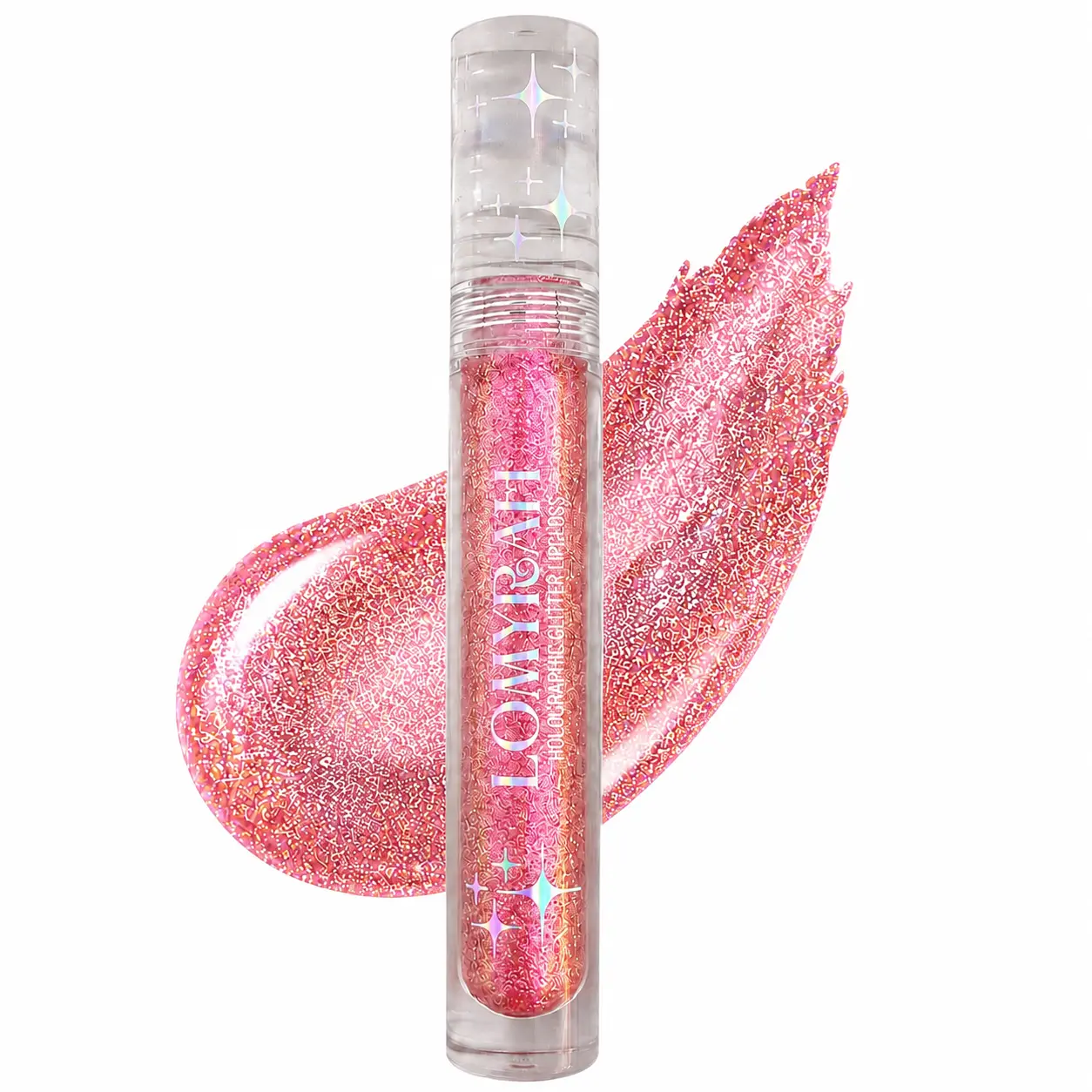 Pink Voltage - Radiant Rose-Pink Glitter Lipgloss with High-Shine Glamour & Soft Pink Hue for Radiant Finish