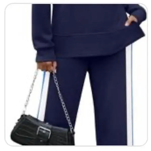 OFEEFAN Women's 2 Piece Lounge Set Travel Airport Outfits Side Slit Tracksuit Wide Leg Loungewear Baggy Comfy Sweatsuit S-3XL