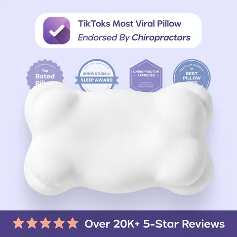 Mellow Sleep | CloudAlign Pillow + FREE Cooling Pillowcase - Ergonomic Cervical Pillow +Dual-Height Memory Foam with Cooling Pillowcase for Side Back & Stomach Sleepers Best Pillow 2025 Awarded