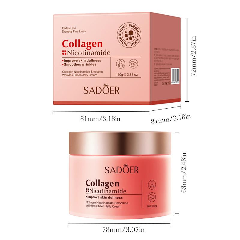 Collagen Niacinamide Jelly Cream, Lightweight Non‑Sticky Facial Moisturizer for All‑Day Deep Hydration, Supports Skin Brightening, Even Tone & Boosting Skin Elasticity for Glass Skin Glow Collagen Niacinamide Jelly Cream, Lightweight Non‑Sticky Facial Moisturizer for All‑Day Deep Hydration, Supports Skin Brightening, Even Tone & Boosting Skin Elasticity for Glass Skin Glow
