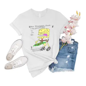 T-Shirt Women Spongebob Singing Spongebob Krusty Krab Pizza Tee Big Gift For Men Short Girl Sleeve Family Novelty Shirt
