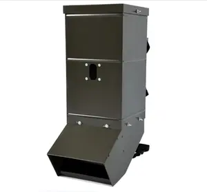 Livestock Feeder with Waterproof Cover and Mounting Straps, Hanging Deer Gravity Feeder, Steel All Seasons Feeders Portable