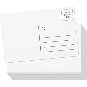 Blank Postcards for Mailing 4x6,  300 GSM Printable Postcards White Blank  Cards Bulk for Thank You Notes, DIY Greetings, Invitations, and Art Projects, 96 Pack