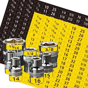 180pcs Tool Classification Label Stickers Set, Warning Mark Socket Tube Identifier Labels, Durable & Versatile Organization Solution, Tool Labeling System
