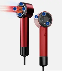 Tldeways AI High-speed Hair Dryer Titanium Edition blow dryer Brushless Motor & Ionic Technology 4 Temperature Settings Thermo Control Technology Ergonomic Design, Perfect Present for Men Women Friend Family Gift