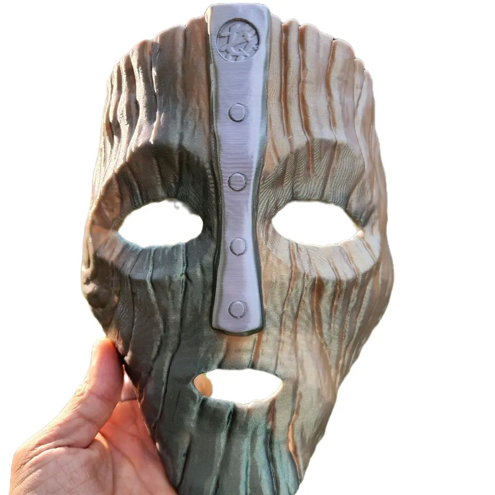 The Mask Prop — Unpainted or Shimmer Green — Center Piece: Gold, Copper, Silver, or White Cartoon Lightweight
