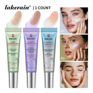 Longlasting Centella Asiatica CC Cream, CC Corrector, Hydrating Makeup Primer, Waterproof Foundation, Medium Coverage, Flawless Skin Finish, Brightens & Evens Skin Tone, Lightweight Non-Sticky, Travel-Sized for Trips & Vacations, Cosmetic Product