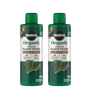 Miracle-Gro Organic Indoor Plant Food - Plant-Based Liquid Fertilizer for Houseplants, Feeds Instantly, 8 fl. oz.