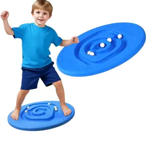 Kids Maze Balance Board - Wobble Trainer for Ski Surf Snowboard, Non-Slip Sensory Rocker Ages 3-12, Core Therapy & Skate Prep