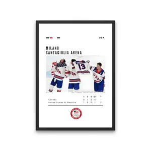 USA vs Canada For Johnny 2026 Milan Winter Olympcs - Custom Poster 2.0