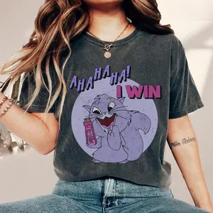 Retro 90s Emperor's New Groove Yzma Cat Ahaha I Win Comfort Colors T-Shirt, Cartoon Family Vacation, Cartoonworld Shirts, Cartoonland Vacation Tee