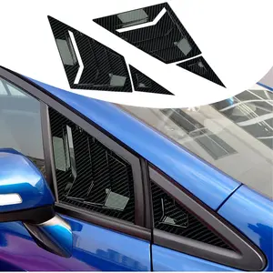 Compatible with Honda 9th Gen Civic 2012 2013 2014 2015 Window Louvers Front Side Racing Style ABS Window Louvers Air Vent Scoop Shades Cover Blinds Car Exterior Accessories Carbon Fiber 4PCS