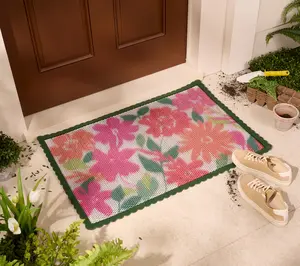 Bernini 2'x3' Aqua-Terra Indoor Outdoor Patterned Dirt Trapping Mat