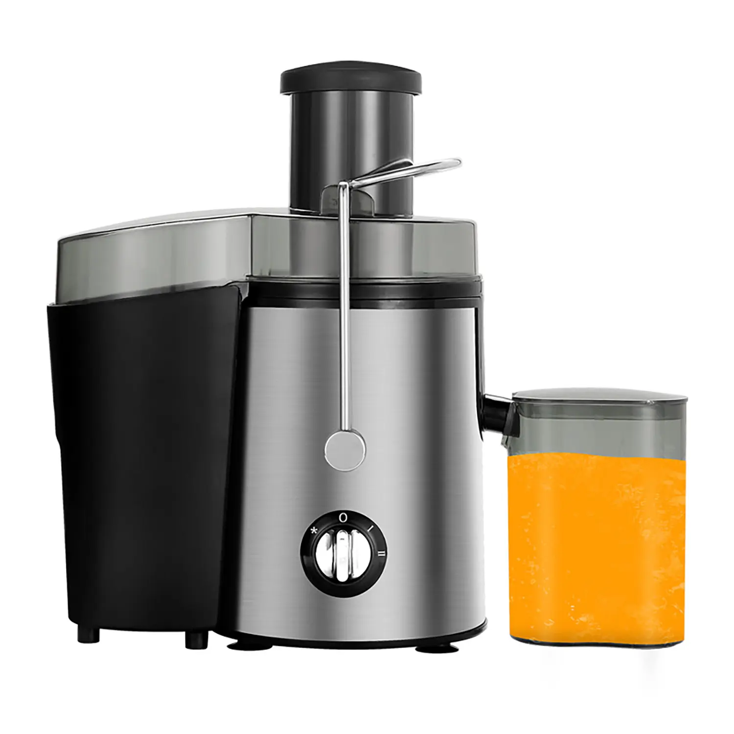Efficient and Powerful 800W Electric Centrifugal Juicer - Stainless Steel, BPA-Free, Wide Mouth, 2 Speed Control, Overheat Protect, Easy-to-Clean Kitchen Utensil with Filter Basket & Orange Juicer Machine for Fruits, Vegetables, Low/High 2 Speeds