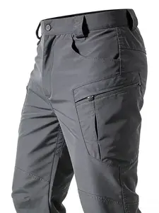 Men's tactical trousers, Casual fitted trousers, multi-pocket design, suitable for all seasons, durable and quick-drying, ideal for outdoor hiking, camping, work, and travel - straight leg, slim fit, casual tactical gear, breathable fabric