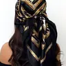 Women's Fashion Leopard Print Square Scarf, Casual Soft Comfortable Shawl for Daily Wear, Fashion Accessories for Women & Girls, Boho Style Scarf, Fashion Hair Scarves, Square Head Scarf, Fashion Shawl Wrap