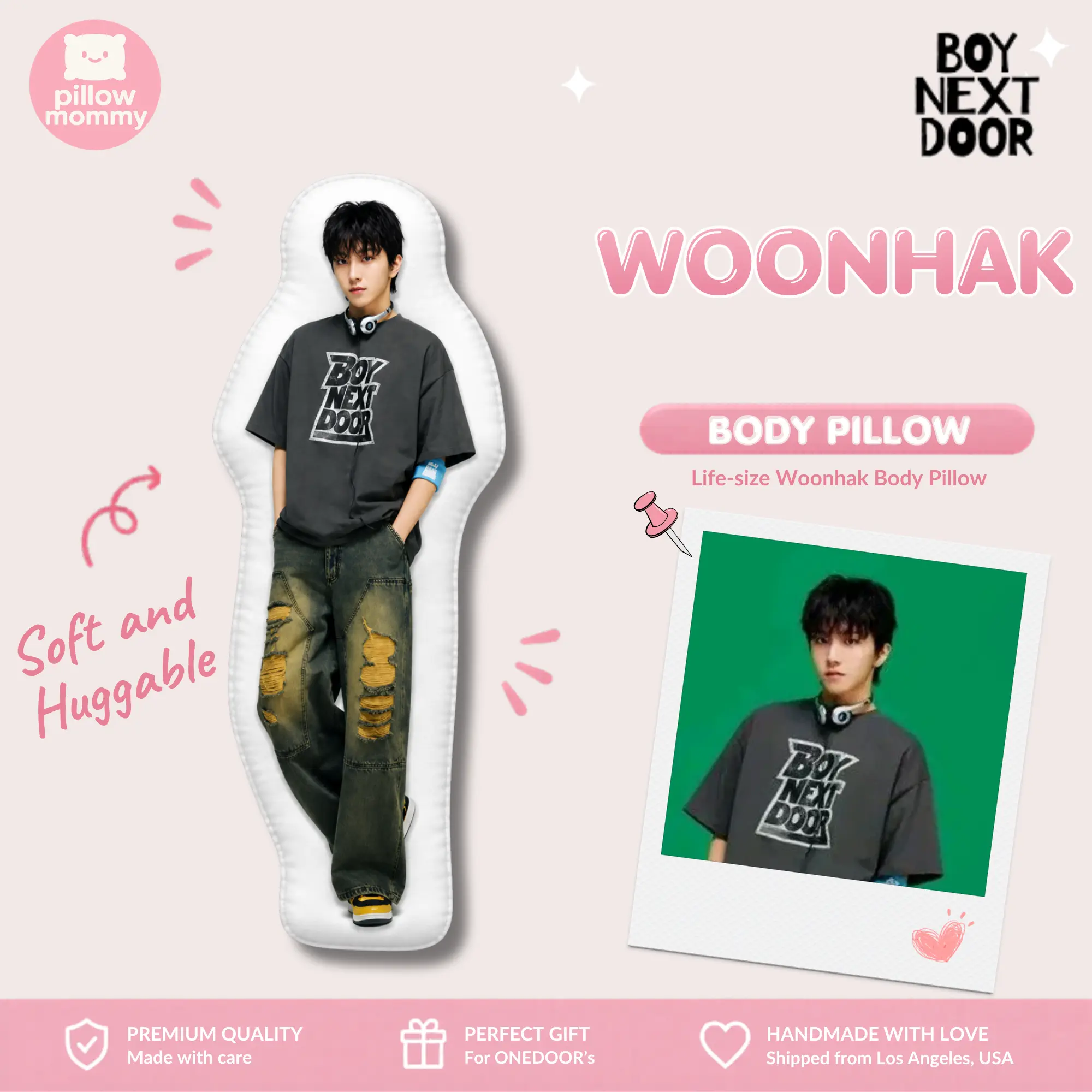 BOYNEXTDOOR Woonhak Life-Size Body Pillow