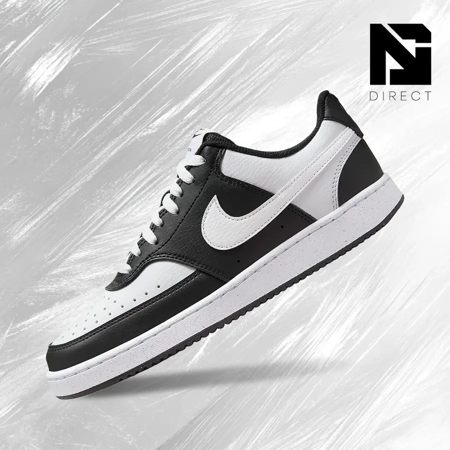 Nike Court Vision Low Next Nature 'Black White' (Women's) – Women's Lifestyle Sneakers – shoes for woman -Vintage -Spring & Summer-Inspired Running Shoes, Shock-Absorbing Comfort, Gym to Streetwear Casual Wear-back to school–DH3158 003