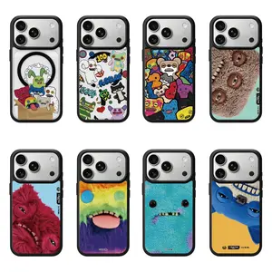 【Black Frame Transparent Magnetic Case】Fuggler Phone Case iPhone17ProMax MagSafe Phone Case 16Pro Shockproof Case Compatible with iPhone15/14/13/12