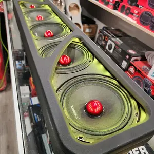 Universal smart leds 44.5” Sound Bar  Pod 6x 6.5" Midrange  (wood and fabric ) cut out 5.816 please check the dimensions of your speaker LEER PRIMERO NO INCLUYE BOCINAS NO SPEAKERS INCLUDING , NO FOR ARNOLD'S SPEAKERS